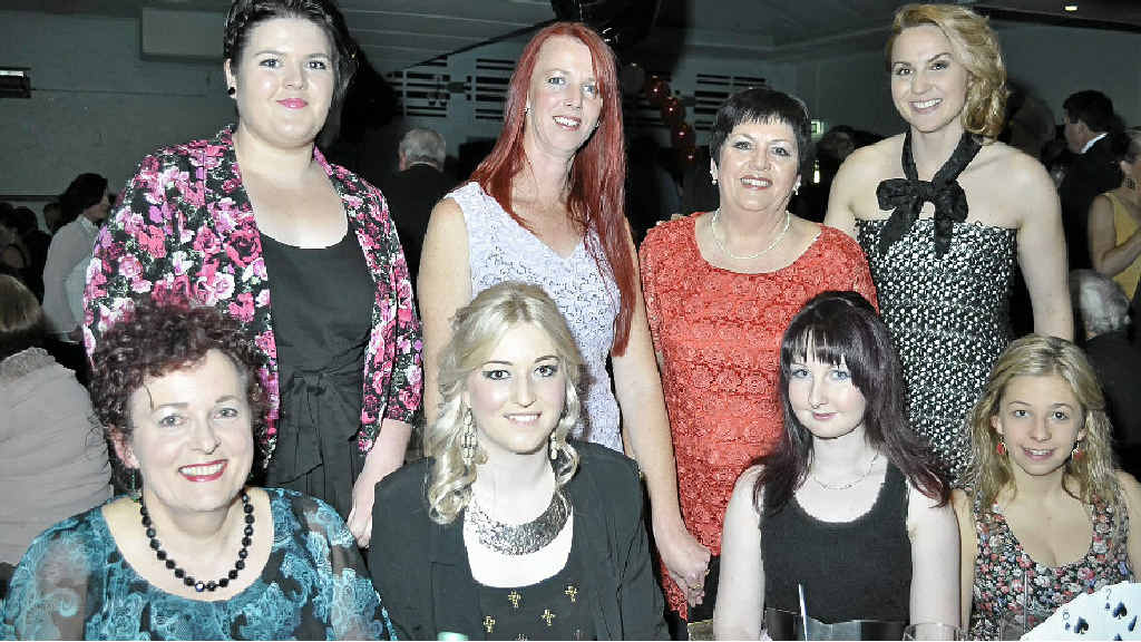 CELEBRATION TIME: Hair Together and True Beauty staff Emma Bartley, Donna Clark, Clare Jeffries, Storm Lahiff, Julie Weston, Charlotte Hockings, Angie May and Kate Nolan at the Business Excellence Awards. CELEBRATION TIME: Hair Together and True Beauty staff Emma Bartley, Donna Clark, Clare Jeffries, Storm Lahiff, Julie Weston, Charlotte Hockings, Angie May and Kate Nolan at the Business Excellence Awards.